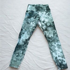 Lululemon Athletica Green Tie-Dye Leggings